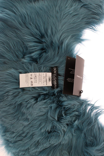 Blue Alpaca Strap Collar Scarf