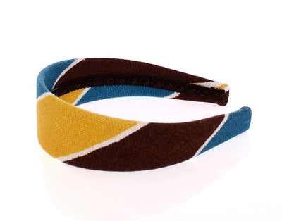 Multicolor Linen Logo Headband Hair Diadem