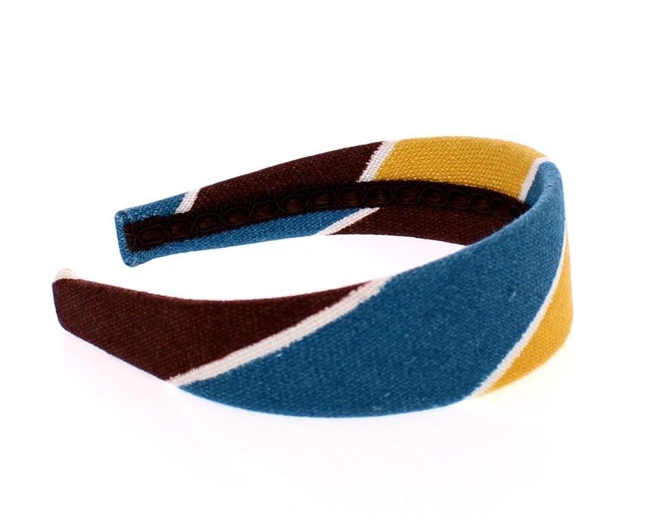 Multicolor Linen Logo Headband Hair Diadem