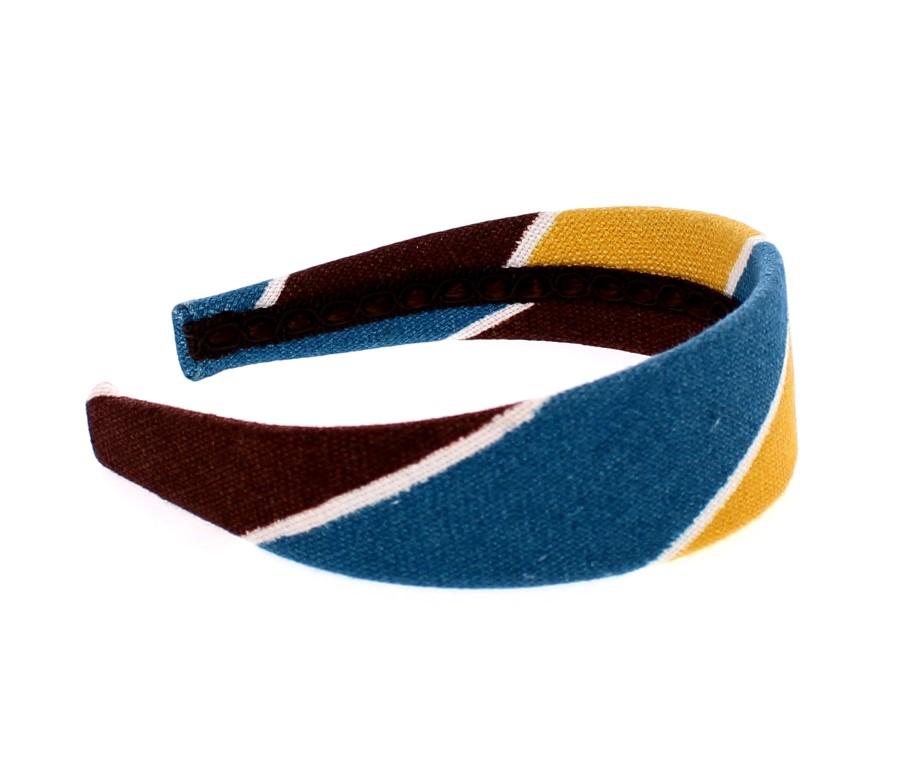 Multicolor Linen Logo Headband Hair Diadem