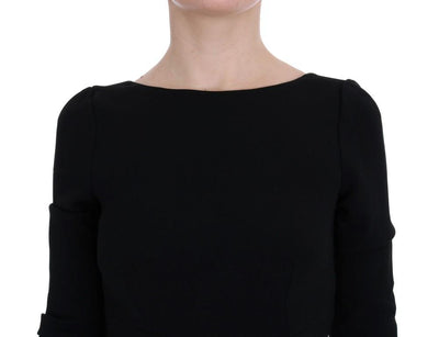 Black Stretch Shift Short Dress