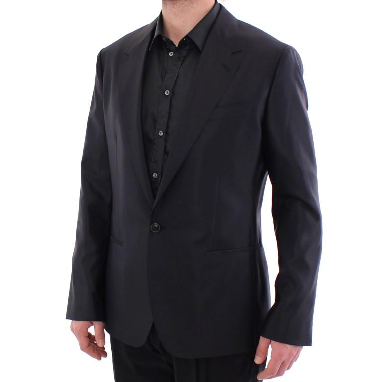 Black SICILIA wool blazer