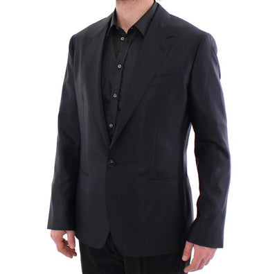 Black SICILIA wool blazer