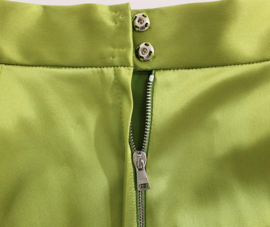 Green Stretch Knee High Pencil Skirt
