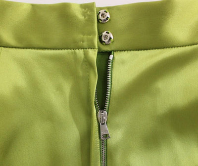 Green Stretch Knee High Pencil Skirt