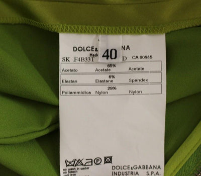 Green Stretch Knee High Pencil Skirt