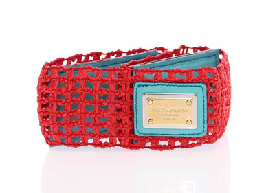 Multicolor Leather Logo Waist Belt