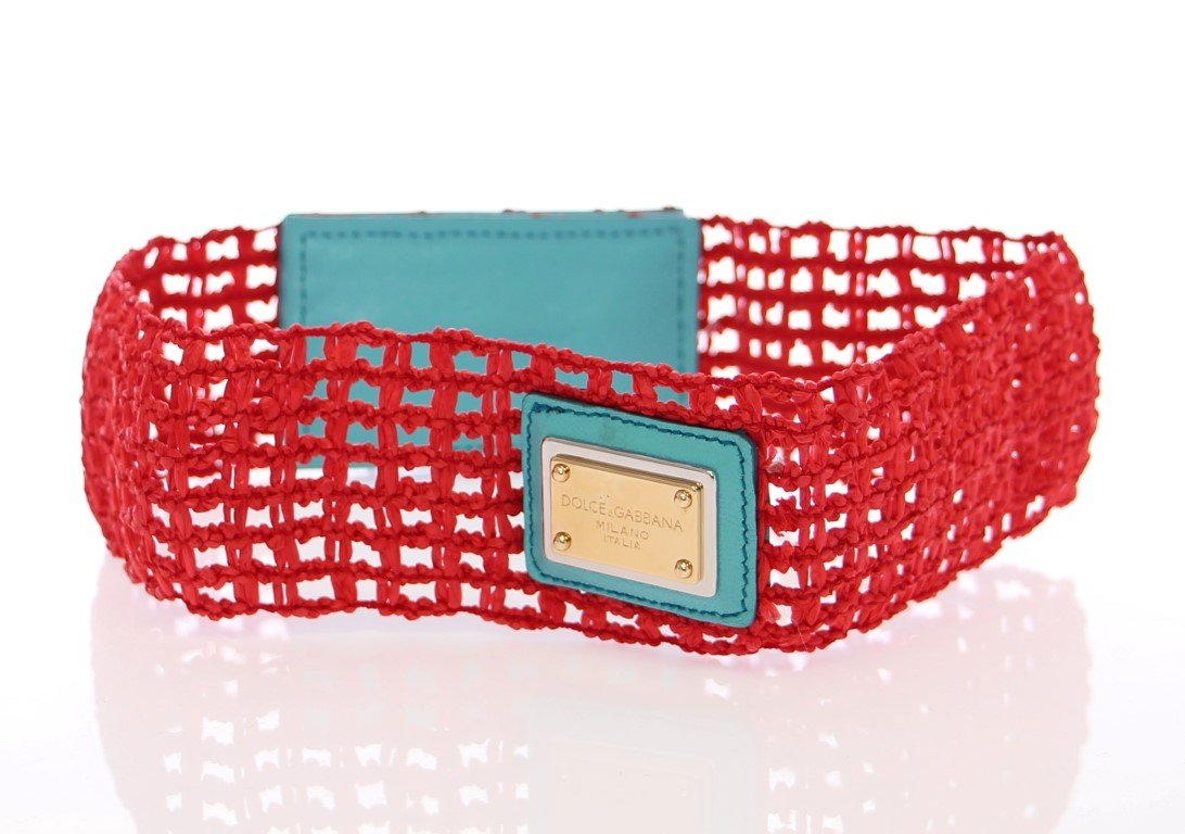 Multicolor Leather Logo Waist Belt