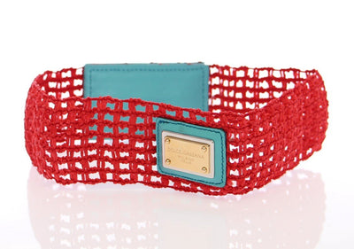 Multicolor Leather Logo Waist Belt