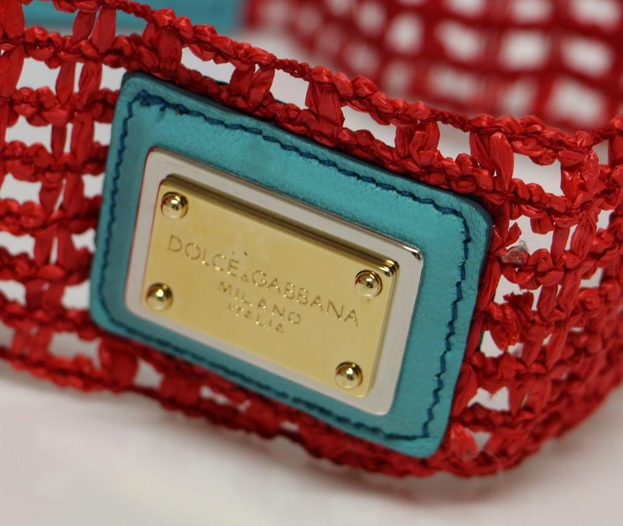 Multicolor Leather Logo Waist Belt
