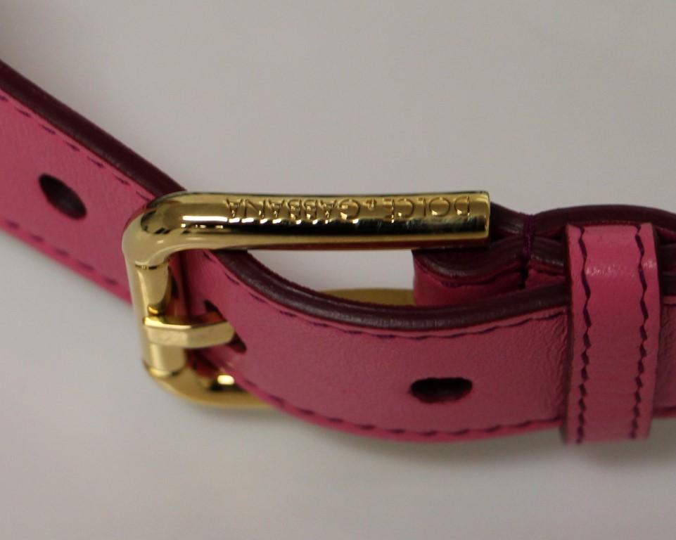 Multicolor Leather Logo Waist Belt