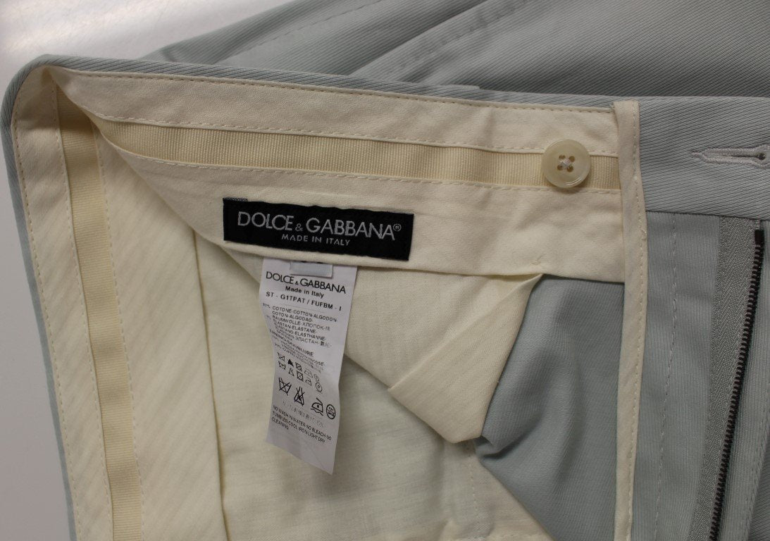 Light Blue Regular Fit Logo Dress Pants