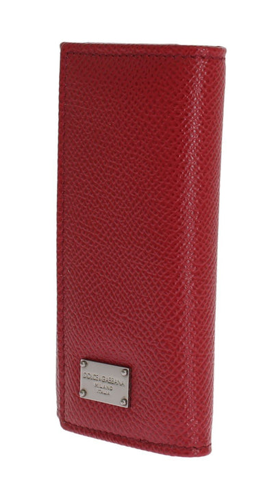 Red Leather Key Case Wallet