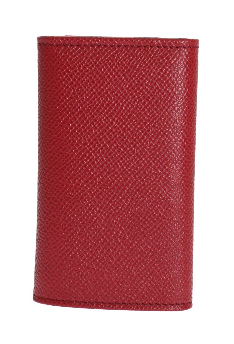 Red Leather Key Case Wallet