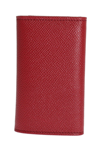 Red Leather Key Case Wallet