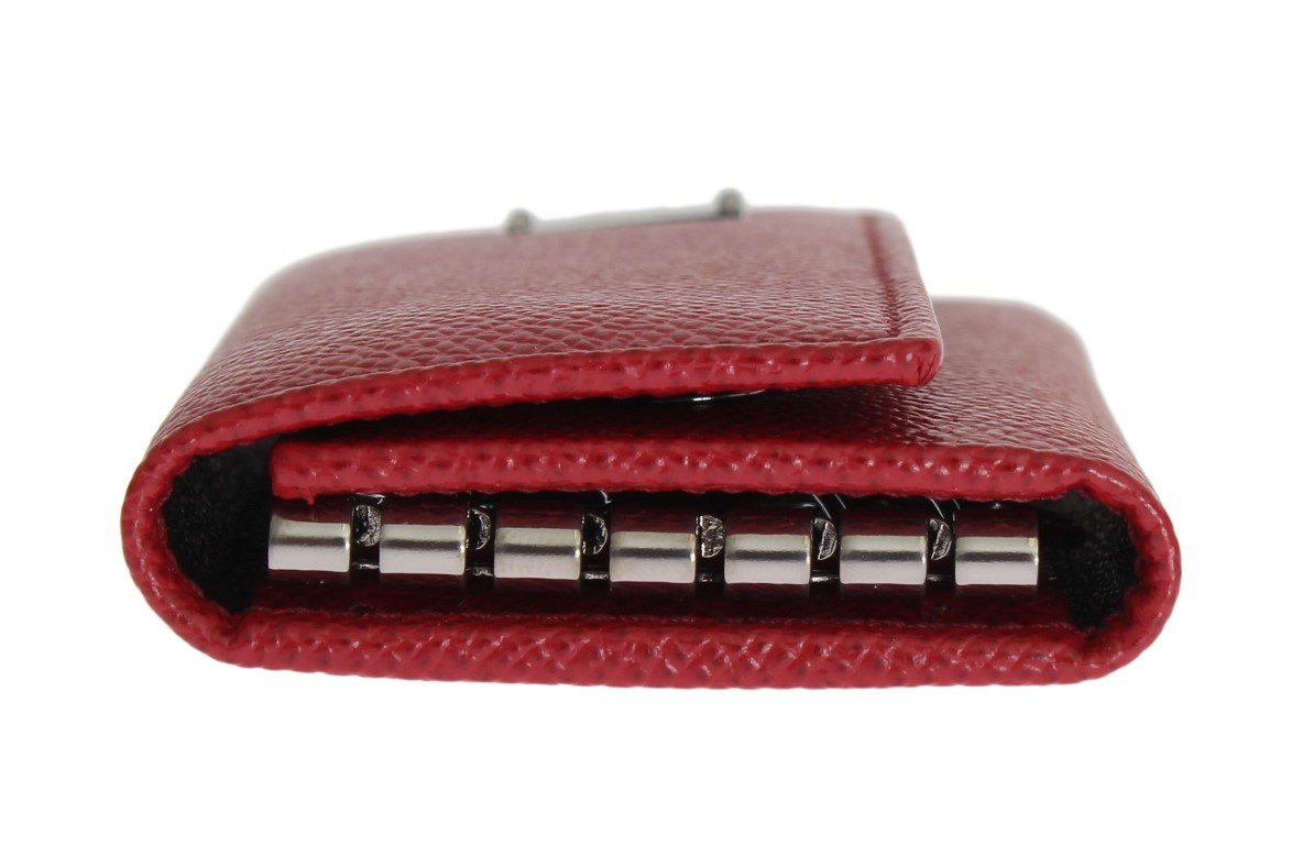 Red Leather Key Case Wallet
