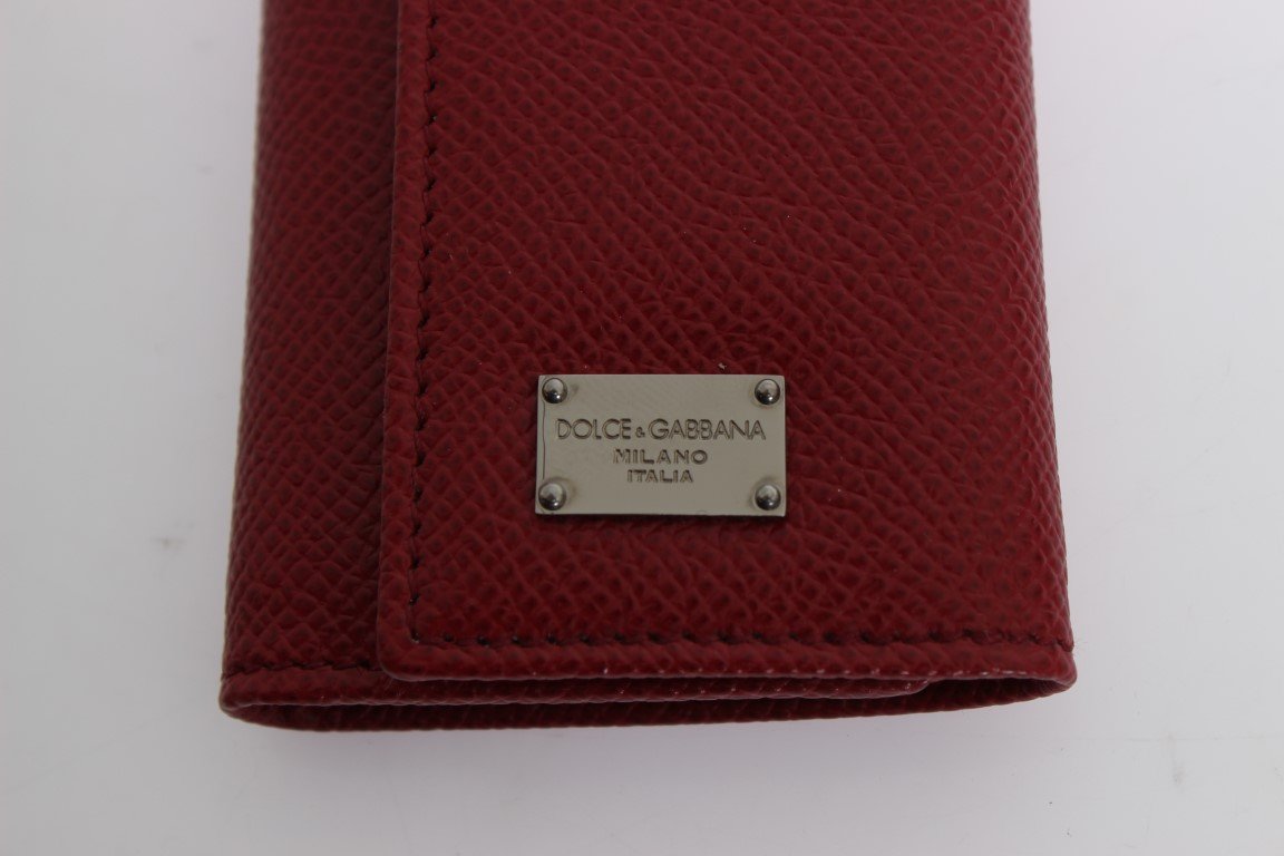 Red Leather Key Case Wallet
