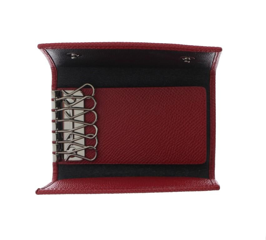 Red Leather Key Case Wallet
