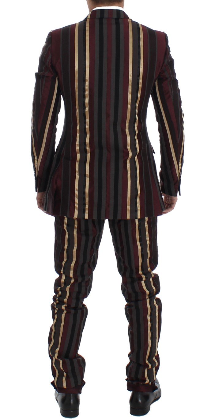 Multicolor Striped Runway 3 Piece Slim Fit Suit