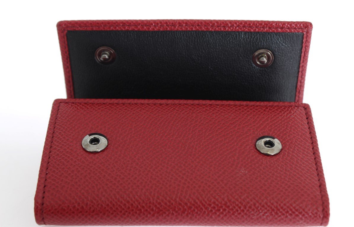 Red Leather Key Case Wallet