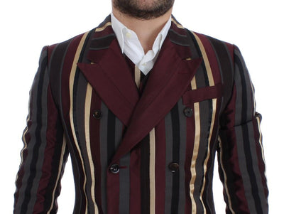 Multicolor Striped Runway 3 Piece Slim Fit Suit