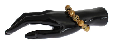 Clear CZ Pearls Gold 925 Silver Bracelet