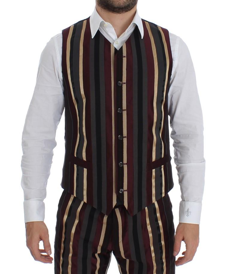 Multicolor Striped Runway 3 Piece Slim Fit Suit
