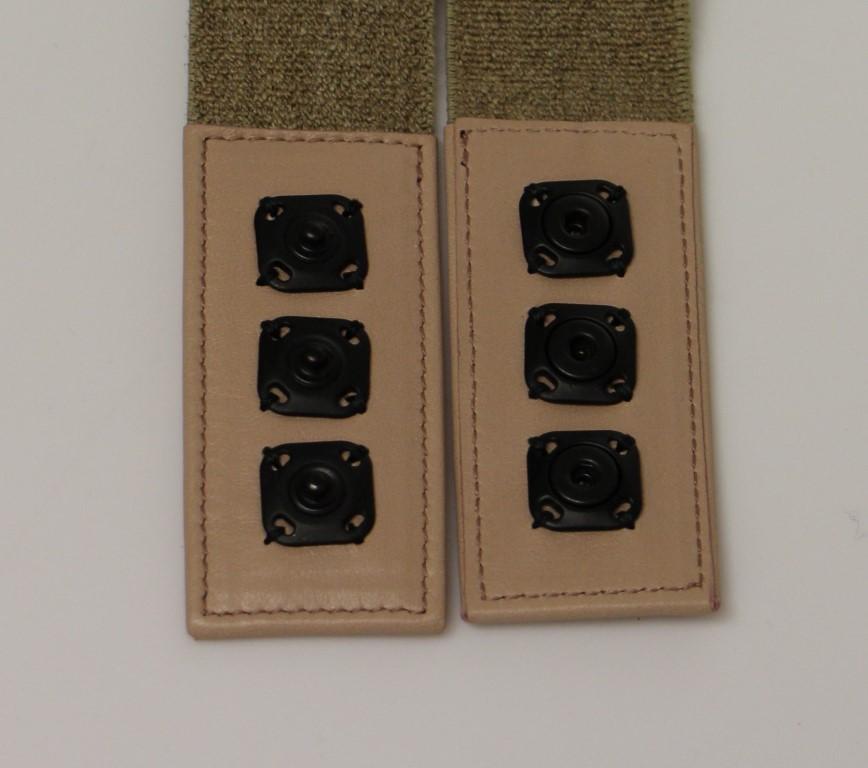 Beige Cotton Linnen Logo Belt