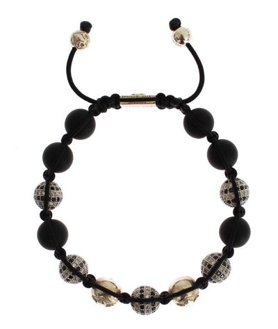CZ Black Matte Onyx 925 Silver Bracelet