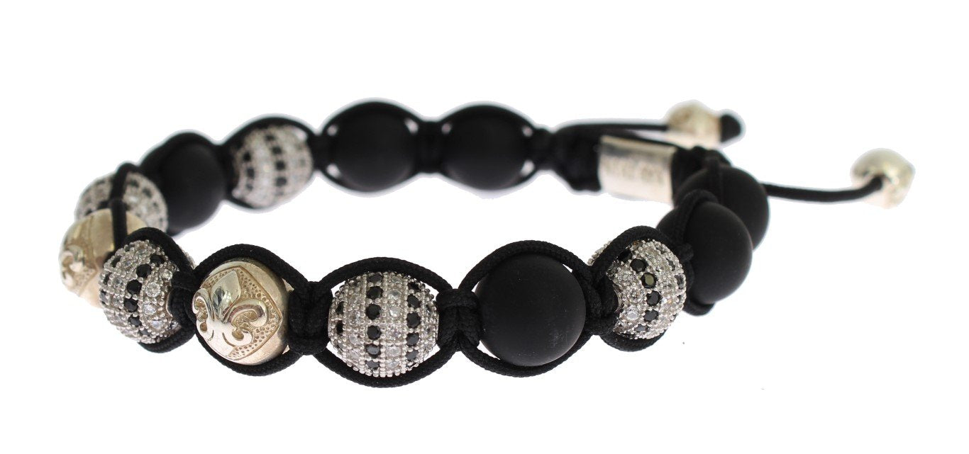 CZ Black Matte Onyx 925 Silver Bracelet