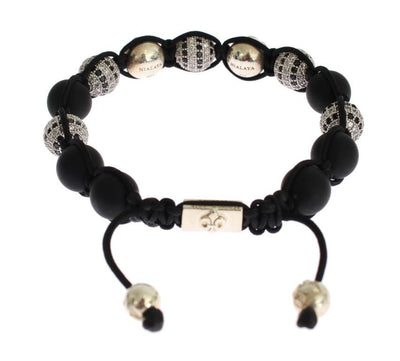 CZ Black Matte Onyx 925 Silver Bracelet
