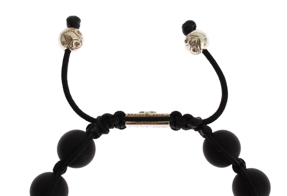 CZ Black Matte Onyx 925 Silver Bracelet