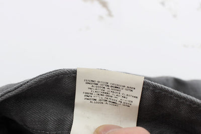 Gray Slim Fit Cotton Stretch Denim Jeans