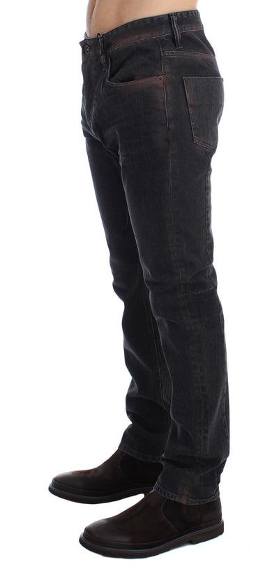 Gray Wash Regular Cotton Denim Jeans