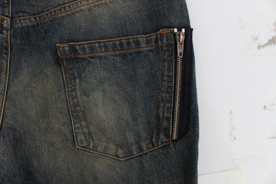 Blue Wash Chinos 50s Fit Cotton Jeans