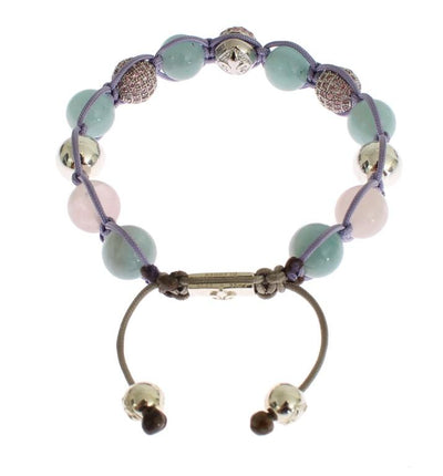 CZ Amethyst Aquamarine 925 Silver Bracelet