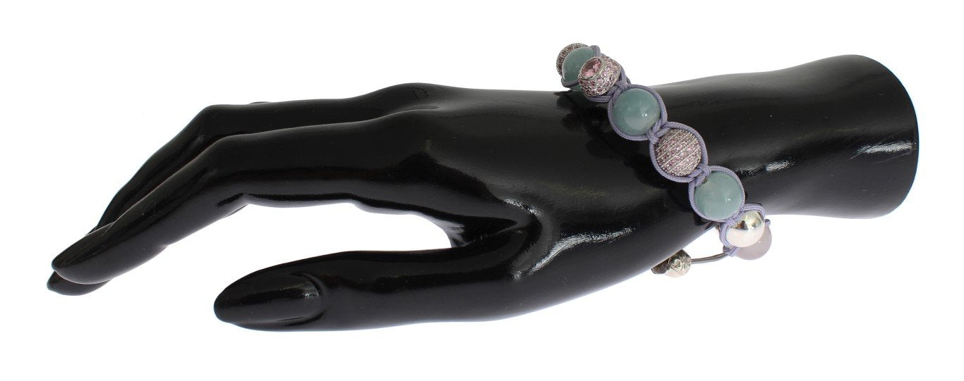 CZ Amethyst Aquamarine 925 Silver Bracelet