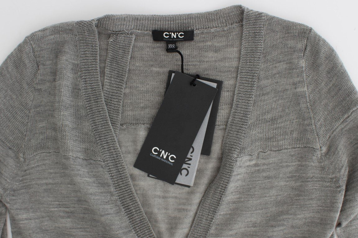Gray lightweight cardigan