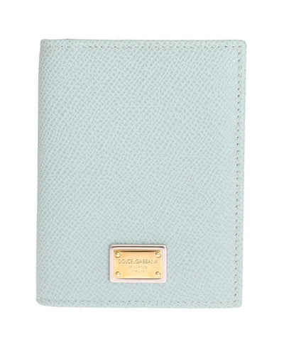 Blue Dauphine Leather Bifold Wallet