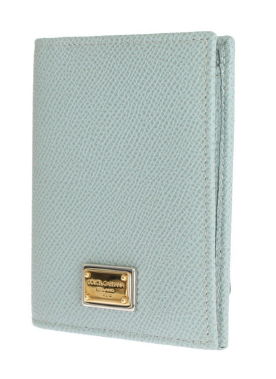 Blue Dauphine Leather Bifold Wallet