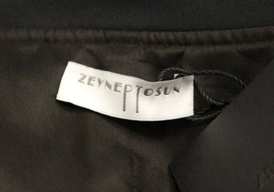 Black silk floral decorated jacket