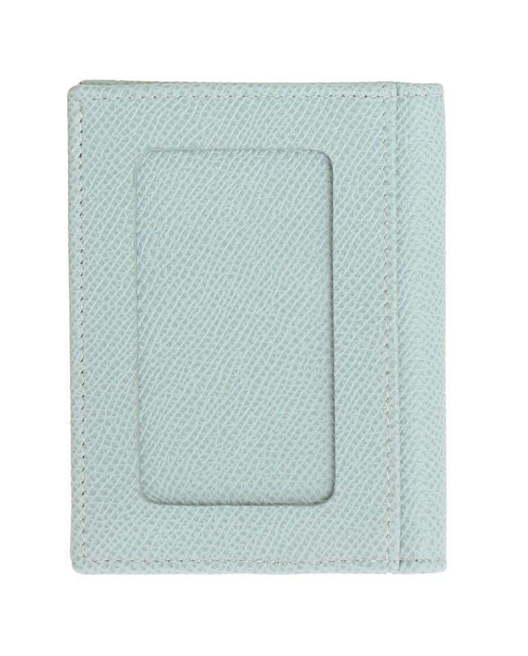 Blue Dauphine Leather Bifold Wallet