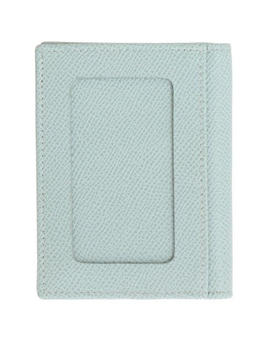 Blue Dauphine Leather Bifold Wallet