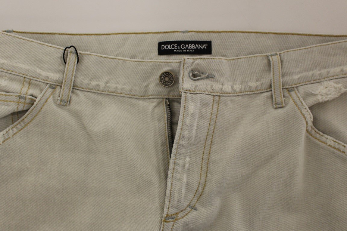 White Stonewash 14 Green Denim Jeans