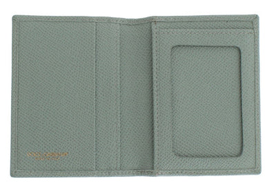 Blue Dauphine Leather Bifold Wallet