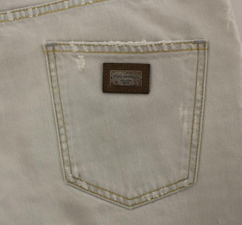 White Stonewash 14 Green Denim Jeans