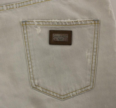 White Stonewash 14 Green Denim Jeans