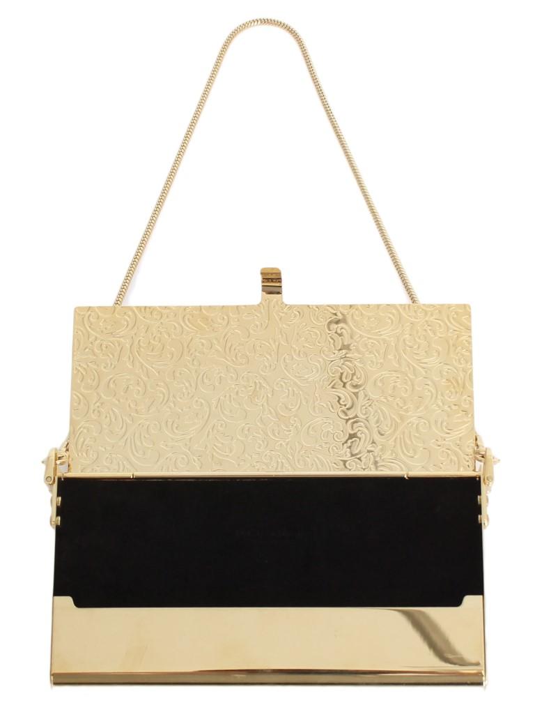 Gold Brass Crystal Clutch Bag