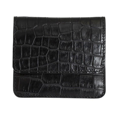Black Pattern Leather Condom Case Holder