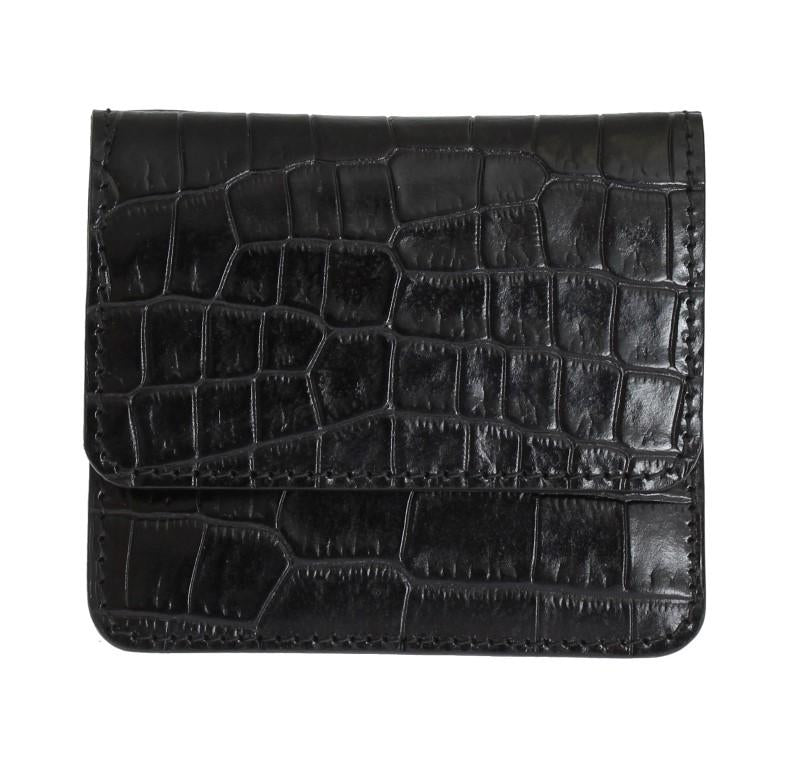 Black Pattern Leather Condom Case Holder